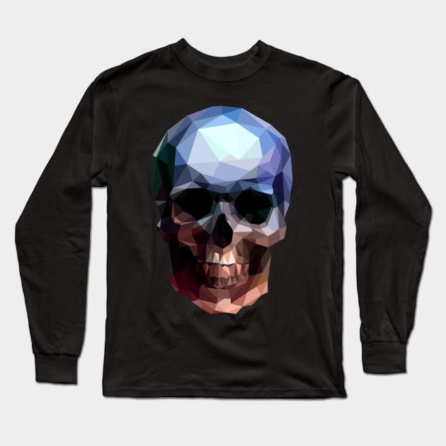 Geometric Skull Long Sleeve T-Shirt by TheBossBabe